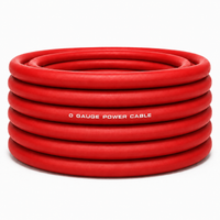 Load image into Gallery viewer, SoundBox CW0-25R, 1/0 Gauge CCA Battery Power / Ground Wire Roll - 25 Ft, Red
