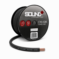 Load image into Gallery viewer, SoundBox CW0-50BK, 1/0 Gauge CCA Battery Power / Ground Wire Spool - 50 Ft, Black
