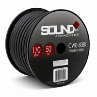 Load image into Gallery viewer, SoundBox CW0-50BK, 1/0 Gauge CCA Battery Power / Ground Wire Spool - 50 Ft, Black
