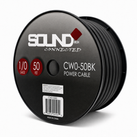 Load image into Gallery viewer, SoundBox CW0-50BK, 1/0 Gauge CCA Battery Power / Ground Wire Spool - 50 Ft, Black
