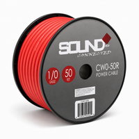 Load image into Gallery viewer, SoundBox CW0-50R, 1/0 Gauge CCA Battery Power / Ground Wire Spool - 50 Ft, Red
