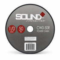 Load image into Gallery viewer, SoundBox CW0-50R, 1/0 Gauge CCA Battery Power / Ground Wire Spool - 50 Ft, Red
