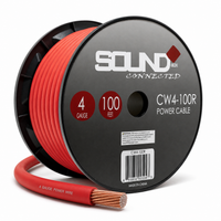 Load image into Gallery viewer, Connected 4 Gauge CCA Power Wire 100' Spool- Red
