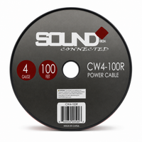 Load image into Gallery viewer, Connected 4 Gauge CCA Power Wire 100' Spool- Red
