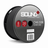Load image into Gallery viewer, Connected 8 Gauge CCA Power Wire 250' Spool- Black
