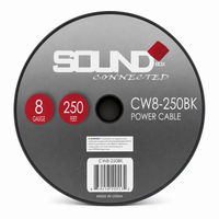 Load image into Gallery viewer, Connected 8 Gauge CCA Power Wire 250' Spool- Black
