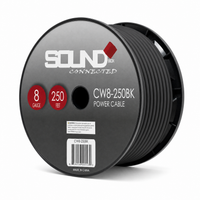 Load image into Gallery viewer, Connected 8 Gauge CCA Power Wire 250' Spool- Black
