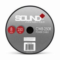Load image into Gallery viewer, Connected 8 Gauge CCA Power Wire 250' Spool- Red
