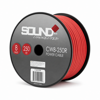 Load image into Gallery viewer, Connected 8 Gauge CCA Power Wire 250' Spool- Red

