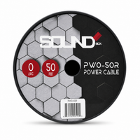 Load image into Gallery viewer, SoundBox PW0-50R, 1/0 Gauge OFC Copper Amplifier Power / Ground Wire - 50 Ft. Spool - Red
