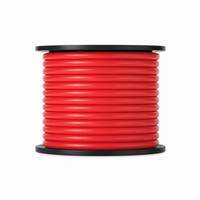 Load image into Gallery viewer, SoundBox PW0-50R, 1/0 Gauge OFC Copper Amplifier Power / Ground Wire - 50 Ft. Spool - Red
