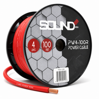 Load image into Gallery viewer, Connected 4 Gauge Oxygen Free Copper Power Wire 100' Spool- Red
