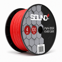 Load image into Gallery viewer, Connected 4 Gauge Oxygen Free Copper Power Wire 100' Spool- Red
