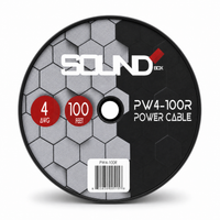 Load image into Gallery viewer, Connected 4 Gauge Oxygen Free Copper Power Wire 100' Spool- Red
