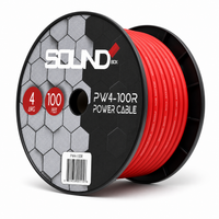 Load image into Gallery viewer, Connected 4 Gauge Oxygen Free Copper Power Wire 100' Spool- Red
