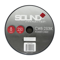 Load image into Gallery viewer, Connected 8 Gauge CCA Power Wire 250&#39; Spool- Black
