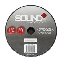 Load image into Gallery viewer, Connected 0 Gauge CCA Power Wire 50&#39; Spool- Black
