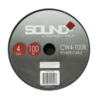 Load image into Gallery viewer, Connected 4 Gauge CCA Power Wire 100&#39; Spool- Red
