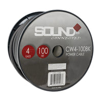 Load image into Gallery viewer, Connected 4 Gauge CCA Power Wire 100&#39; Spool- Black
