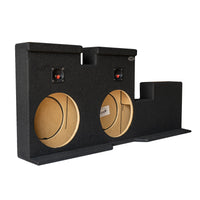Load image into Gallery viewer, Toyota Tundra Double Cab 2007-2018 Dual 10&quot; Downfire Subwoofer Enclosure
